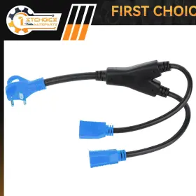 1st109403choice 1stchoice-autoparts Y Split Rv Power Cord Adapter 30 Amp Male To 2 15 Female Connectors 1st109403choice 1stchoice-autoparts Y Split Rv Power Cord Adapter 30 Amp Male To 2 15 Female Connectors