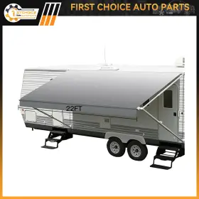 1st178290choice 1stchoice-autoparts 21.1ft 8ft Waterproof Rv Awning Fabric Replacement For Camper Trailer Grey Fade