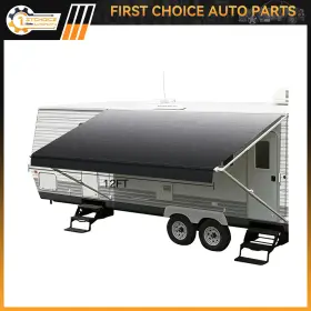 1st178291choice 1stchoice-autoparts 11.1ft 8ft Waterproof Rv Awning Fabric Replacement For Camper Trailer Black Fade
