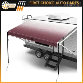 1st178328choice 1stchoice-autoparts 15.1ft 8ft Waterproof Rv Awning Fabric Replacement For Camper Trailer Pink