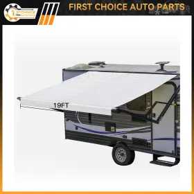 1st178342choice 1stchoice-autoparts 18.1ft 8ft Waterproof Rv Awning Fabric Replacement For Camper Trailer White