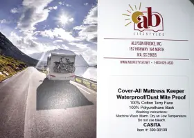 390-90109 Ab Lifestyles Keep-a-bed Waterproof Mattress Cover For Rv Casita Spirit Deluxe 390-90109 Ab Lifestyles Keep-a-bed Waterproof Mattress Cover For Rv Casita Spirit Deluxe