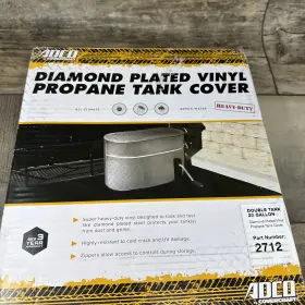 2712 Adco Diamond Plated Vinyl Propane Rv Tank Cover For Double 20 Lbs