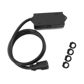 Aud80256d Aftermarket 7 Way Plug Inline Pre-wired Trailer Black Cord With Junction Box 6 Ft Wiring Cable