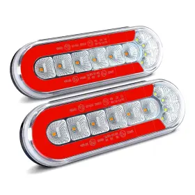 Ag-t012 Agrieyes 6 Inch Oval Led Trailer Lights Submersible Boat Light With