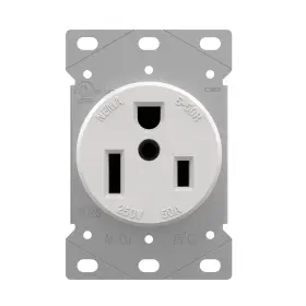 2102s-wh Aida 50a 250v Nema 650r Receptacle Heavy Duty Flush Mount Power Outlet 2102s-wh Aida 50a 250v Nema 650r Receptacle Heavy Duty Flush Mount Power Outlet