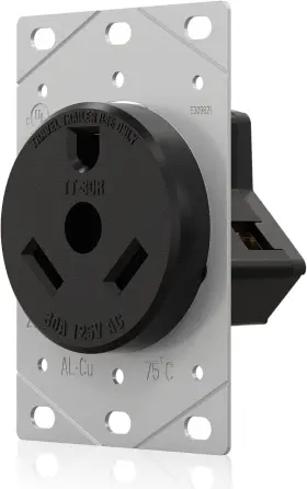 Tt-30r Aida 2107s Nema 30 Amp Rv Outlet 125v 3-prong Receptacle Ul Listed 2-pack Tt-30r Aida 2107s Nema 30 Amp Rv Outlet 125v 3-prong Receptacle Ul Listed 2-pack
