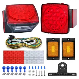 Ly-003-4 Aila 12v Submersible Led Trailer Light Kit Super Bright Brake Stop Turn Tail Side Mar