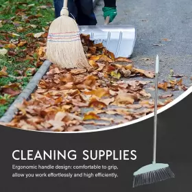 Ckyq62217xdjh113xsd6xxe31 Alipis Cleaning Supplies Home Broom With Metal Handle Silver Sky-blue #3