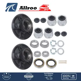 Alu4215814 Allroo 2 X Trailer Hub Kits 5 On 4.5 For 3 500 Lbs 1-1/16ft To 1-3/8 Ft Tapered Axle