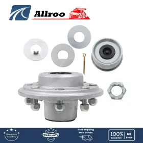 Alu4232498 Allroo W/bearing Kit 8 On 6.5ft Galvanized Trailer Hub #42 Spindles For 7000 Lb Axle