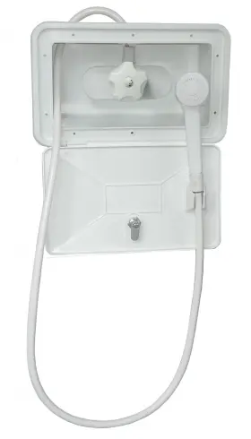 Shwrbox-1-wht American Brass 765227006913 Empire Faucet Exterior Shower