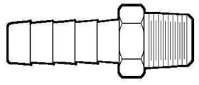 201a-4b Anderson Fittings Ander Metal Hose Barb 1 4 Hb X Mp 201a 4b