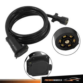 Fh5533634l Antoc Tool For 7 Way Pin Trailers Rv Extension Cord With Plug Double Prongs Connector 10ft