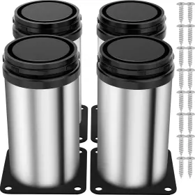 100nn Anwenk Updated Stainless Steel Furniture Legs 4 Inches Kitchen Silver