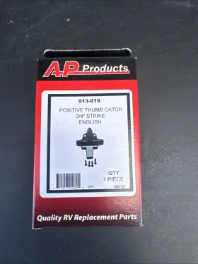 013-019 Ap Products English Positive Thumb Catch With 3/4 Strike- Free Shipping 013-019 Ap Products English Positive Thumb Catch With 3/4 Strike- Free Shipping