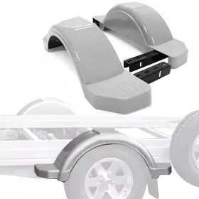 Smt11302 Ap Set Of 2 Single Axle Trailer Fenders With Steps For 12 Inch Wheels Tires Skirt Boat