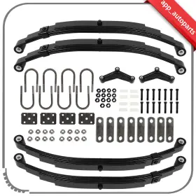 App845373009 App 4 Pcs Utility Trailer Spring For Eye/eye Leaf 6000lb U-bolt Kit Hanger