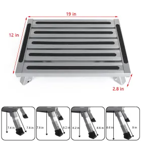 N002-a015 Artudatech Folding Aluminum Platform Rv Step Stool Trailer Camper Working Ladder Portable #3