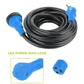 Aup10938701cp Asucarparts 25 Foot 30 Amp Rv Extension Cord Power Supply Cable With Twist Connector Wire Aup10938701cp Asucarparts 25 Foot 30 Amp Rv Extension Cord Power Supply Cable With Twist Connector Wire