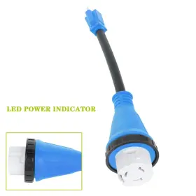 Aup10939601cp Asucarparts 15 Amp Male To 50 Female Locking Rv Adapter Cord Electrical