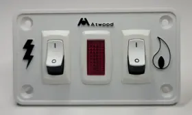 91230 Atwood Gas / Electric Water Heater On Off Switch Panel With Indicator Rv 91230 Atwood Gas / Electric Water Heater On Off Switch Panel With Indicator Rv