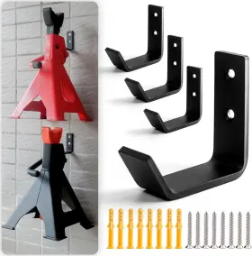 Jas001004 Aucuqu 4 Packs Jack Stands Wall Mount Organizer Heavy Duty Stainless 4ton Black Jas001004 Aucuqu 4 Packs Jack Stands Wall Mount Organizer Heavy Duty Stainless 4ton Black