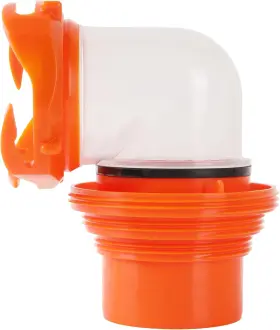 Sewerhoseadapter-360 Aussio Clear Rv Sewer Hose Elbow With 4-in-1 Adapter - 360-degree Rotation And Sewerhoseadapter-360 Aussio Clear Rv Sewer Hose Elbow With 4-in-1 Adapter - 360-degree Rotation And