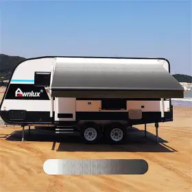 Aut1783000us Aut Weatherproof Vinyl Rv Awning Fabric Replacement 21ft 8ft Black Outdoor Canopy #2