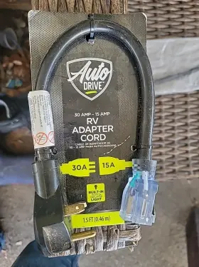 2142a Auto Drive Rv Power Adapter Cord 30 Amp - 15 New