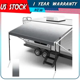 Adp1185183217828001g Autodayplu 11.1ft 8ft Waterproof Rv Awning Fabric Replacement For Camper Trailer Grey Fade Adp1185183217828001g Autodayplu 11.1ft 8ft Waterproof Rv Awning Fabric Replacement For Camper Trailer Grey Fade