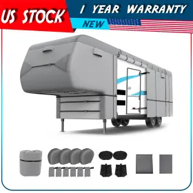 Adp182176ddap Autodayplu 34-37 Foot 5th Wheel Rv Cover Motorhome Travel Trailer Camper Non-woven Fabric Adp182176ddap Autodayplu 34-37 Foot 5th Wheel Rv Cover Motorhome Travel Trailer Camper Non-woven Fabric