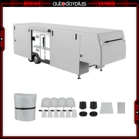 Autodayplus Aut18258at182ps 37-41ft Oxford Cloth 5th Wheel Rv And Trailer Covers All-weather Wind Proof