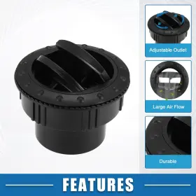 Automall Tech 782685726566 Air Conditioning Vent Outlet Rotatable 60mm For Rv Bus Boat Yacht Set Of 2 #3 Automall Tech 782685726566 Air Conditioning Vent Outlet Rotatable 60mm For Rv Bus Boat Yacht Set Of 2 #3