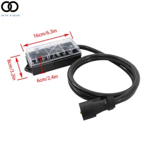 Apo280136 Autoooparts 6ft/8ft 7 Way Trailer Cable With Pin Plug And Gang Junction Box Rv Apo280136 Autoooparts 6ft/8ft 7 Way Trailer Cable With Pin Plug And Gang Junction Box Rv