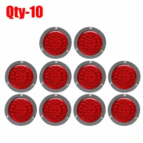 Autopartsstar 940981276459 10x 4 Inch Round Led Truck Trailer Stop Turn Tail Brake Lights