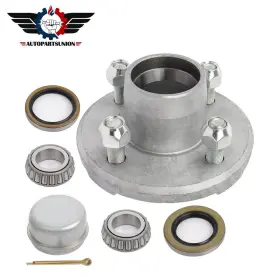 Sunion162303 Autopartsunion 6 Pcs 44643 X Bearings Trailer Galvanized Hub 4 On Inch For 2000 Lbs Axle