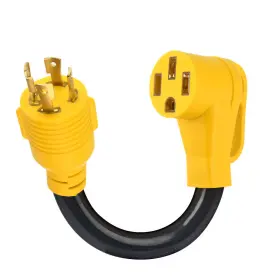 Ja-ecl14301450a Autostar15 Rv Generator Plug Adapter Cord For Ev Trailer Camper 4 Prong 30 Amp To 50