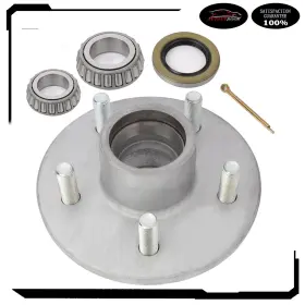 Atd162301 Autoutdoor 5pc 44649 X 68149 Bearings And Trailer Galvanized Hub 5 On 4.5 Inch Fits 3500 Lbs Axle