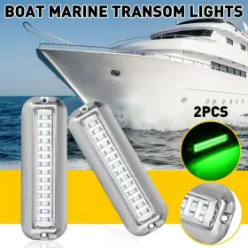 Auxito 963350501958 2x Boat Marine Led 42 Deck Lights Courtesy Waterproof Stern Transom Green