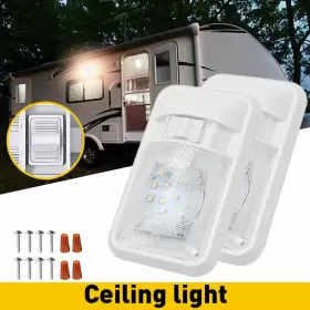Ito-xdd-16546 Auxito 2pc 24led Clear 12v Rv Interior Light Frosted Dome Camper Trailer Marine Lamp Ito-xdd-16546 Auxito 2pc 24led Clear 12v Rv Interior Light Frosted Dome Camper Trailer Marine Lamp