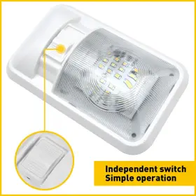 Led-f-s-nw-2-k Auxito 2x 12v Led Car Interior Roof Light Ceiling Dome Lamp For Rv Camper Trailer Truck #3