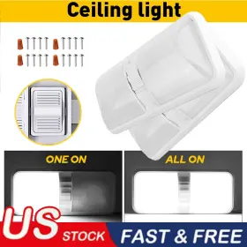 Xdd-06-rb2 Auxito 2pcs 12v Led Rv Interior Ceiling Light Boat Camper Trailer Double Dome Frost