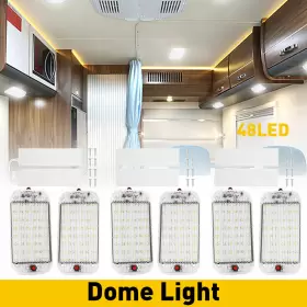 Auxito Xdd-f-2pcs Led Rv Interior Ceiling Light Dome Car Boat Camper 12v Trailer 6000k White 6x Auxito Xdd-f-2pcs Led Rv Interior Ceiling Light Dome Car Boat Camper 12v Trailer 6000k White 6x