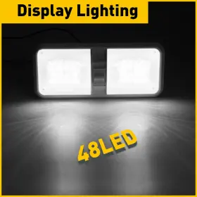 Ito-xdd-16542 Auxitoed Pair Rv Led 12v Ceiling Fixture Double Dome Lights Fits Camper Trailer Marine #2