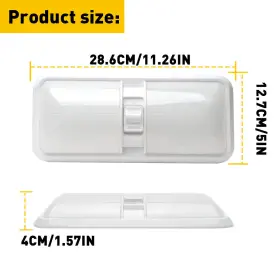 Ito-xdd-16542 Auxitoed Pair Rv Led 12v Ceiling Fixture Double Dome Lights Fits Camper Trailer Marine #3
