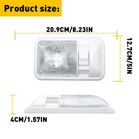 Ito-xdd-16543 Auxitoed 12v Interior Light Clear Frosted Dome Camper Trailer Marine 24-smd Waterproof Xh #2 Ito-xdd-16543 Auxitoed 12v Interior Light Clear Frosted Dome Camper Trailer Marine 24-smd Waterproof Xh #2