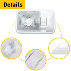 Ito-xdd-16543 Auxitoed 12v Interior Light Clear Frosted Dome Camper Trailer Marine 24-smd Waterproof Xh #3 Ito-xdd-16543 Auxitoed 12v Interior Light Clear Frosted Dome Camper Trailer Marine 24-smd Waterproof Xh #3