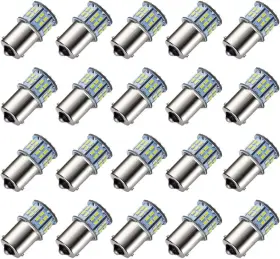 Aux-1156-50smd-20w Auxlight 20 Pcs 1156 1141 1003 7506 Ba15s Rv Interior Light 6000k Xenon White