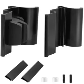 Rv002-001 Axfvd Rv Shower Door Handle Assembly With Set Screw - Black